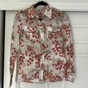 Tory Burch Beige Floral Shirt